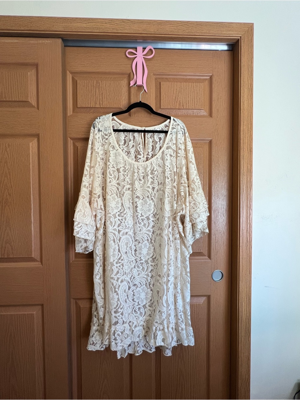 Torrid Festi Hi-Low lace tunic top. (Currently on website in black)